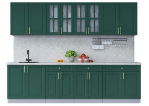 ГОТОВАЯ КУХНЯ ШАТО SOFT-TOUCH 2,8А (ИЗУМРУД/ ИЗУМРУД)