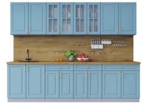 ГОТОВАЯ КУХНЯ ШАТО SOFT-TOUCH 2,8А (ОКЕАН/ ОКЕАН)