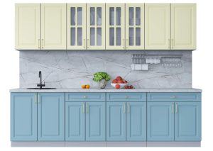 ГОТОВАЯ КУХНЯ ШАТО SOFT-TOUCH 2,8А (КАШЕМИР/ ОКЕАН)