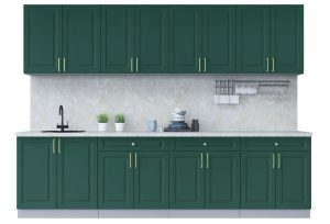 ГОТОВАЯ КУХНЯ ШАТО SOFT-TOUCH 2,9А (ИЗУМРУД/ ИЗУМРУД)