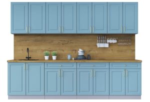 ГОТОВАЯ КУХНЯ ШАТО SOFT-TOUCH 2,9А (ОКЕАН/ ОКЕАН)