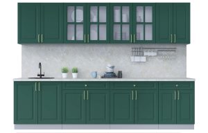 ГОТОВАЯ КУХНЯ ШАТО SOFT-TOUCH 3,0А (ИЗУМРУД/ ИЗУМРУД)