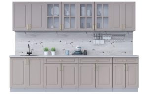 ГОТОВАЯ КУХНЯ ШАТО SOFT-TOUCH 3,0А (ЛУНА/ ЛУНА)