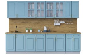 ГОТОВАЯ КУХНЯ ШАТО SOFT-TOUCH 3,0А (ОКЕАН/ ОКЕАН)