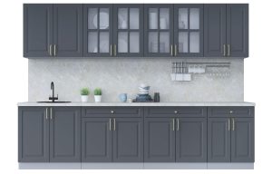 ГОТОВАЯ КУХНЯ ШАТО SOFT-TOUCH 3,0А (ПЕПЕЛ/ ПЕПЕЛ)