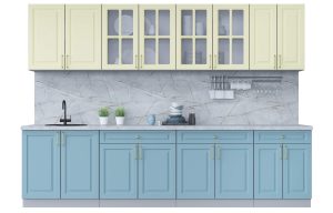 ГОТОВАЯ КУХНЯ ШАТО SOFT-TOUCH 3,0А (КАШЕМИР/ ОКЕАН)