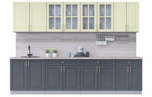 ГОТОВАЯ КУХНЯ ШАТО SOFT-TOUCH 3,0А (КАШЕМИР/ ПЕПЕЛ)