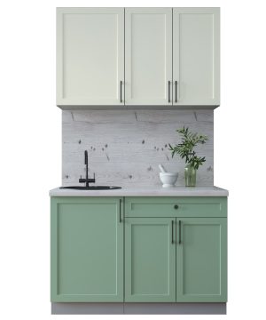 ГОТОВАЯ КУХНЯ ТРЕНД SOFT-TOUCH 1,2А (БЕЛЫЙ/ МЯТА)