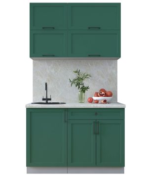ГОТОВАЯ КУХНЯ ТРЕНД SOFT-TOUCH 1,2Б (ИЗУМРУД/ ИЗУМРУД)