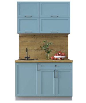 ГОТОВАЯ КУХНЯ ТРЕНД SOFT-TOUCH 1,2Б (ОКЕАН/ ОКЕАН)