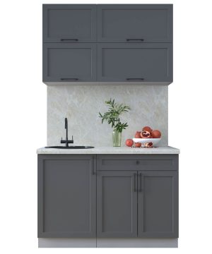 ГОТОВАЯ КУХНЯ ТРЕНД SOFT-TOUCH 1,2Б (ПЕПЕЛ/ ПЕПЕЛ)