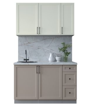 ГОТОВАЯ КУХНЯ ТРЕНД SOFT-TOUCH 1,3А (БЕЛЫЙ/ ЛУНА)