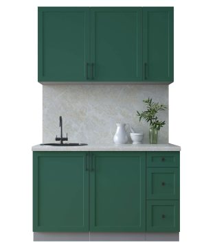 ГОТОВАЯ КУХНЯ ТРЕНД SOFT-TOUCH 1,3А (ИЗУМРУД/ ИЗУМРУД)