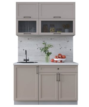 ГОТОВАЯ КУХНЯ ТРЕНД SOFT-TOUCH 1,3Б (ЛУНА/ ЛУНА)