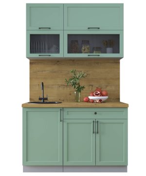 ГОТОВАЯ КУХНЯ ТРЕНД SOFT-TOUCH 1,3Б (МЯТА/ МЯТА)