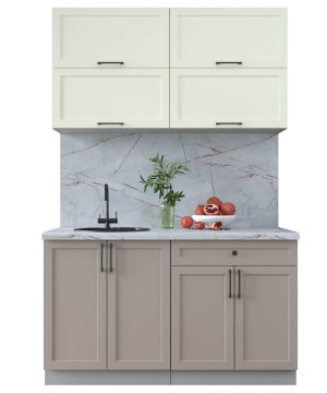 ГОТОВАЯ КУХНЯ ТРЕНД SOFT-TOUCH 1,4Б (БЕЛЫЙ/ ЛУНА)