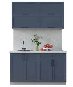 ГОТОВАЯ КУХНЯ ТРЕНД SOFT-TOUCH 1,4Б (ИНДИГО/ ИНДИГО)