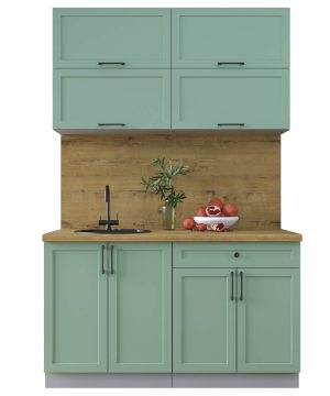 ГОТОВАЯ КУХНЯ ТРЕНД SOFT-TOUCH 1,4Б (МЯТА/ МЯТА)