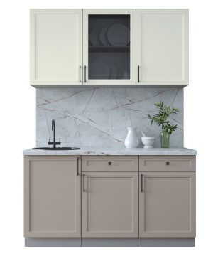 ГОТОВАЯ КУХНЯ ТРЕНД SOFT-TOUCH 1,5А (БЕЛЫЙ/ ЛУНА)