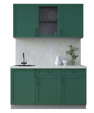 ГОТОВАЯ КУХНЯ ТРЕНД SOFT-TOUCH 1,5А (ИЗУМРУД/ ИЗУМРУД)