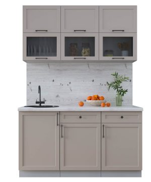 ГОТОВАЯ КУХНЯ ТРЕНД SOFT-TOUCH 1,5Б (ЛУНА/ ЛУНА)