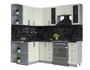 ГОТОВАЯ КУХНЯ ТРЕНД SOFT-TOUCH 1,5Х2,1 (БЕЛЫЙ/ БЕЛЫЙ)