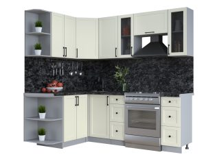 ГОТОВАЯ КУХНЯ ТРЕНД SOFT-TOUCH 1,5Х2,2 (БЕЛЫЙ/ БЕЛЫЙ)