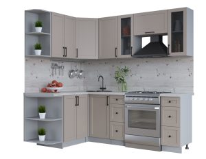ГОТОВАЯ КУХНЯ ТРЕНД SOFT-TOUCH 1,5Х2,2 (ЛУНА/ ЛУНА)