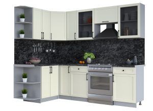 ГОТОВАЯ КУХНЯ ТРЕНД SOFT-TOUCH 1,5Х2,5 (БЕЛЫЙ/ БЕЛЫЙ)