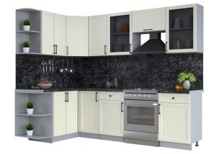 ГОТОВАЯ КУХНЯ ТРЕНД SOFT-TOUCH 1,5Х2,6 (БЕЛЫЙ/ БЕЛЫЙ)