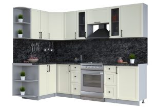 ГОТОВАЯ КУХНЯ ТРЕНД SOFT-TOUCH 1,5Х2,7 (БЕЛЫЙ/ БЕЛЫЙ)