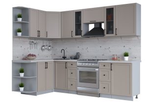 ГОТОВАЯ КУХНЯ ТРЕНД SOFT-TOUCH 1,5Х2,7 (ЛУНА/ ЛУНА)