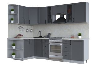 ГОТОВАЯ КУХНЯ ТРЕНД SOFT-TOUCH 1,5Х2,7 (ПЕПЕЛ/ ПЕПЕЛ)