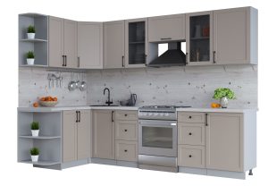 ГОТОВАЯ КУХНЯ ТРЕНД SOFT-TOUCH 1,5Х2,9 (ЛУНА/ ЛУНА)