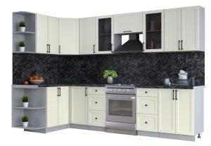 ГОТОВАЯ КУХНЯ ТРЕНД SOFT-TOUCH 1,5Х3,0 (БЕЛЫЙ/ БЕЛЫЙ)