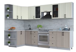 ГОТОВАЯ КУХНЯ ТРЕНД SOFT-TOUCH 1,5Х3,0 (БЕЛЫЙ/ ЛУНА)