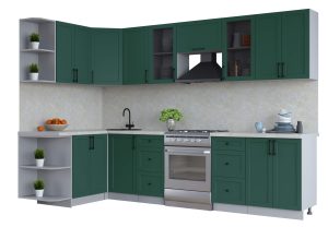 ГОТОВАЯ КУХНЯ ТРЕНД SOFT-TOUCH 1,5Х3,0 (ИЗУМРУД/ ИЗУМРУД)