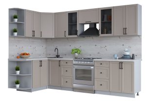 ГОТОВАЯ КУХНЯ ТРЕНД SOFT-TOUCH 1,5Х3,0 (ЛУНА/ ЛУНА)