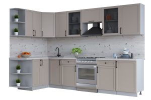 ГОТОВАЯ КУХНЯ ТРЕНД SOFT-TOUCH 1,5Х3,1 (ЛУНА/ ЛУНА)