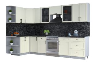 ГОТОВАЯ КУХНЯ ТРЕНД SOFT-TOUCH 1,5Х3,2 (БЕЛЫЙ/ БЕЛЫЙ)