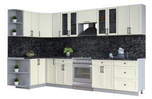 ГОТОВАЯ КУХНЯ ТРЕНД SOFT-TOUCH 1,5Х3,3 (БЕЛЫЙ/ БЕЛЫЙ)