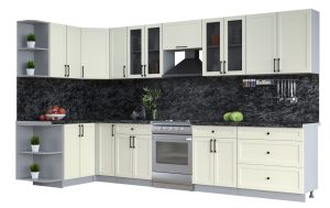 ГОТОВАЯ КУХНЯ ТРЕНД SOFT-TOUCH 1,5Х3,5 (БЕЛЫЙ/ БЕЛЫЙ)