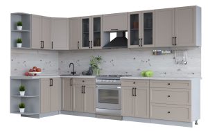 ГОТОВАЯ КУХНЯ ТРЕНД SOFT-TOUCH 1,5Х3,5 (ЛУНА/ ЛУНА)