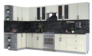 ГОТОВАЯ КУХНЯ ТРЕНД SOFT-TOUCH 1,5Х3,6 (БЕЛЫЙ/ БЕЛЫЙ)