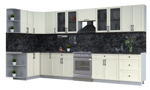 ГОТОВАЯ КУХНЯ ТРЕНД SOFT-TOUCH 1,5Х3,8 (БЕЛЫЙ/ БЕЛЫЙ)