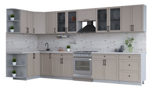 ГОТОВАЯ КУХНЯ ТРЕНД SOFT-TOUCH 1,5Х3,8 (ЛУНА/ ЛУНА)