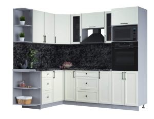 ГОТОВАЯ КУХНЯ ТРЕНД SOFT-TOUCH 1,68Х2,4 (БЕЛЫЙ/ БЕЛЫЙ)