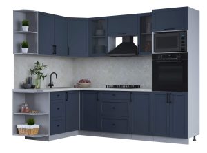 ГОТОВАЯ КУХНЯ ТРЕНД SOFT-TOUCH 1,68Х2,6 (ИНДИГО/ ИНДИГО)
