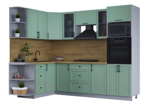 ГОТОВАЯ КУХНЯ ТРЕНД SOFT-TOUCH 1,68Х2,6 (МЯТА/ МЯТА)