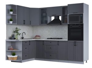 ГОТОВАЯ КУХНЯ ТРЕНД SOFT-TOUCH 1,68Х2,6 (ПЕПЕЛ/ ПЕПЕЛ)